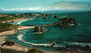 Harris Beach State Park Oregon Highway 101 um 1960 unbespielt alte Postkarte - Bild 1 von 2