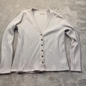 Faherty Legend Waffel Eira Cardigan Pullover Oberteil Damen Large Eiche adrett - Bild 1 von 8