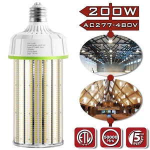 LED Corn Light Bulb 200W for Warehouse Factory Workshop AC480V Large Area Bulbs - Picture 1 of 11