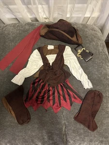 Fun World Costume Toddler High Seas Buccaneer Pirate Size Large 3T-4T NEW 379 - Picture 1 of 2