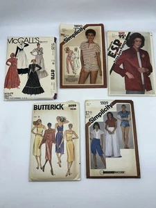 Vintage 1980’s Lot Of 5 Paper Sewing Patterns Size B-K & 10 - Picture 1 of 1
