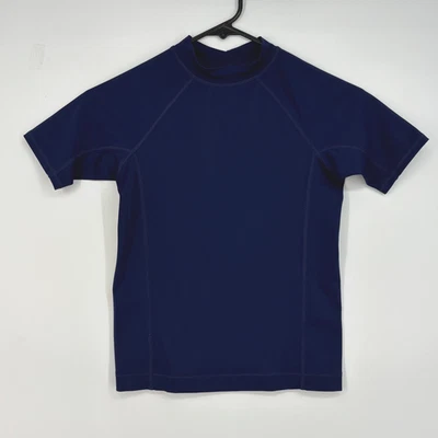 Camisa de natación Lands' End Meduim 5 6 manga corta protector contra erupciones azul marino ajustada Foto 1 de 4