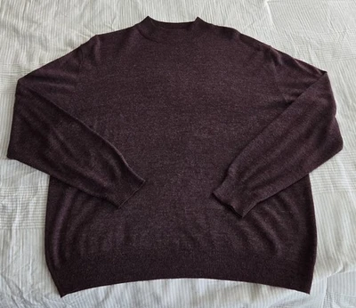 Suéter de Colección Para Hombres Conte Di Milano Mezcla de Lana Borgoña Cuello Simulado Talla LG  Foto 1 de 4