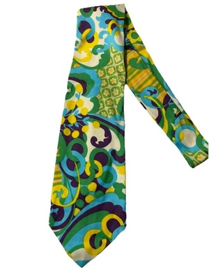Corbata de Colección Corbatas de Armand Años 60 70 Algodón Psicodélico Trippy Ancha 54” X 4” Foto 1 de 4