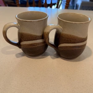 Vintage Otagiri Original Hand Crafted Speckled Glaze Blue Brown Stoneware mugs 2 - Picture 1 of 5