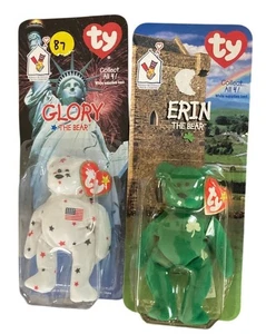 Ty Beanie Babies McDonalds Erin & Glory The Bear Collectibles NIP 1998 Ronald Mc - Picture 1 of 6