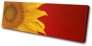 Sunflower Floral SINGLE CANVAS WALL ART Picture Print - Picture 1 of 1