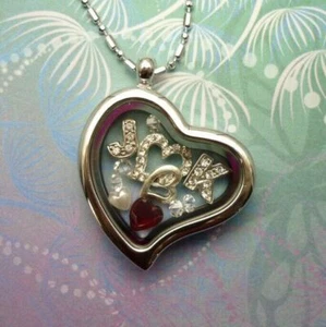 Floating Charm Locket - Customised with your Initials, Valentines Love Gift - Picture 1 of 4