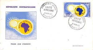 CENTRAFRIQUE / UNITE AFRICAINE / ENVELOPPE PREMIER JOUR / FDC 1963 - Picture 1 of 1