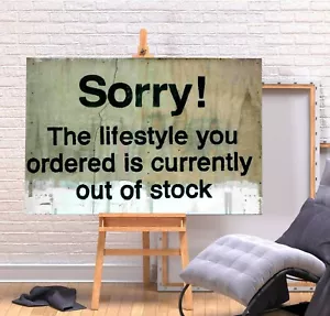 BANKSY SORRY LIFESTYLE - TELA INCORNICIATA PROFONDA STAMPA ARTISTICA - VERDE/MULTI - Foto 1 di 2