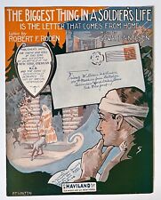 1918 The Biggest Thing in a Soldier's Life WWI US Wounded Vintage Sheet Music