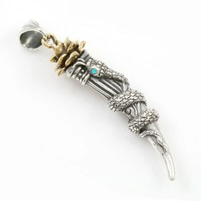 智慧蛇蛇金莲花角护身符昆达里尼能量 — 第 1/4 张图片