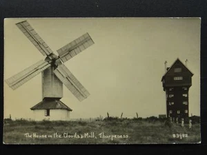 Suffolk THORPENESS Windmill & House in the Clouds - Old RP Postcard - Picture 1 of 2
