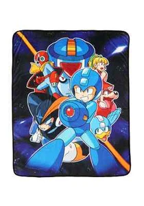 Mega Man Group Shot 60x48 Blanket - Picture 1 of 1