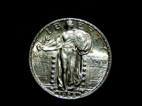 1928-P Standing Liberty Quarter Choice Brilliant Uncirculated Full Head Monster Cover