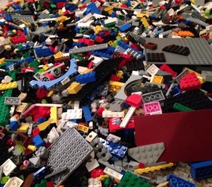 100 Lego Bricks ~ Parts ~ Pieces / 100X / Random Mixed Colors / Cleaned / City - Bild 1 von 4