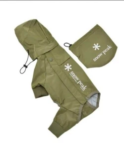 Snow Peak Dog Rain Jacket Olive Size M - Picture 1 of 10