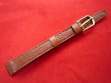 Brown 10 mm Cobra France Genuine Leather Watch Strap Gold Buckle Woman's /Man's