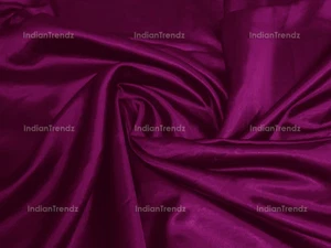 Satin Fabric 44" Wide Bridal Pillow Decor Material Sewing Craft Plain Robe New - Picture 1 of 39