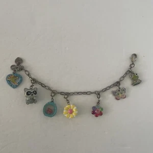 Collectible Charm It 7 Charms and Bracelet - Tinkerbell, Fish Bowl, Raccoon - Picture 1 of 3
