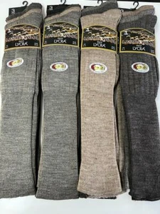 3-12 Pairs MEN'S Long Length Knee High Thermal Lambs Wool Blend Socks UK (6-11) - Picture 1 of 11