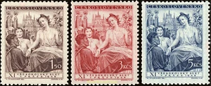 EBS Czechoslovakia 1948 - 11th Sokol Congress - Michel 532-534 - MNH** - Picture 1 of 4