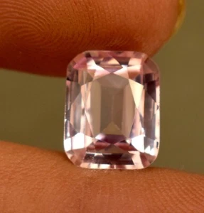 Lab Grown Pink Morganite Gemstone Cushion Cut 4.80 Ct Certified Loose Gemstone - Picture 1 of 5