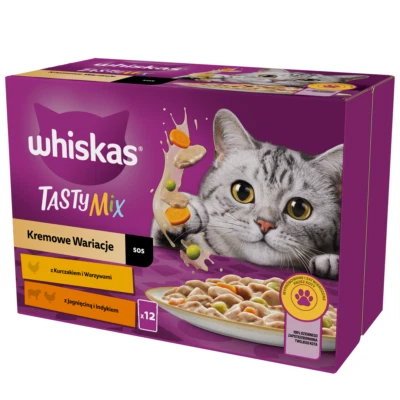 Whiskas Adult 12x85g Cremige Variationen Feuchtfutter Vollnahrung Katzen in Soße - Bild 1 von 4