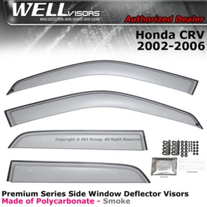 WELLvisors For Honda CRV 02-06 Side Wind Rain Sun Guard Window Visors Deflectors - Picture 1 of 12