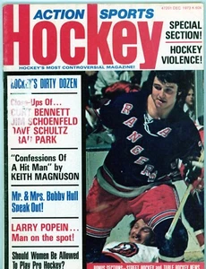 Revista de hockey de deportes de acción 12/73 - Cubierta Brad Park - Imagen 1 de 1