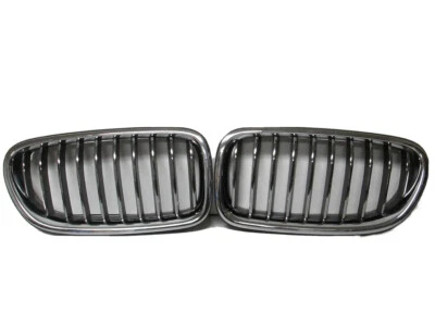 2013-2015 BMW 5 SERIES GRILLE SET PAIR 7336477 LIGHT DAMAGE ON CHROME Foto 1 de 4