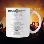 Metallica Newcastle upon Tyne March 03, 2009 Replica Setlist Mug