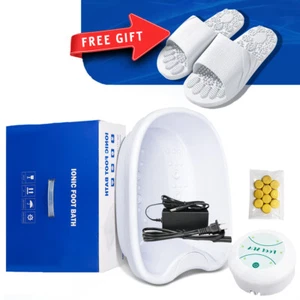 Máquina de bañera de hidromasaje de desintoxicación iónica + zapatillas antideslizantes + 10 baños de pies de jengibre - Imagen 1 de 9