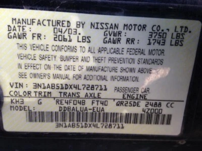 Bomba de dirección asistida usada se adapta a: Nissan Sentra 2004 2,5 L 4 cilindros grado A Foto 1 de 4