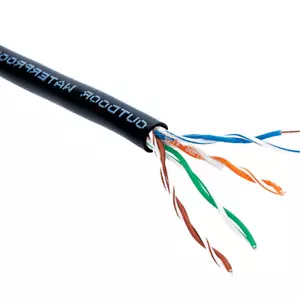 500 Fuß CAT5E OUTDOOR Kabel Solid UV Direct Burial UTP LAN Netzwerk CAT5 ZUGBOX - Bild 1 von 6