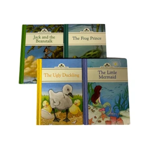 4 Silver Penny Stories Little Mermaid Ugly Duckling Jack Beanstalk Frog Prince - Picture 1 of 7