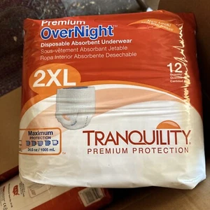 Tranquility Premium Overnight Pull On Adult Diaper Underwear XXL 4 Pack, 48 Pcs. - Picture 1 of 7