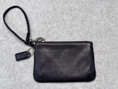 "Muñequera Coach Vintage Y2K Negra 6x4"" Clásica Dinero Antiguo" Foto 1 de 4