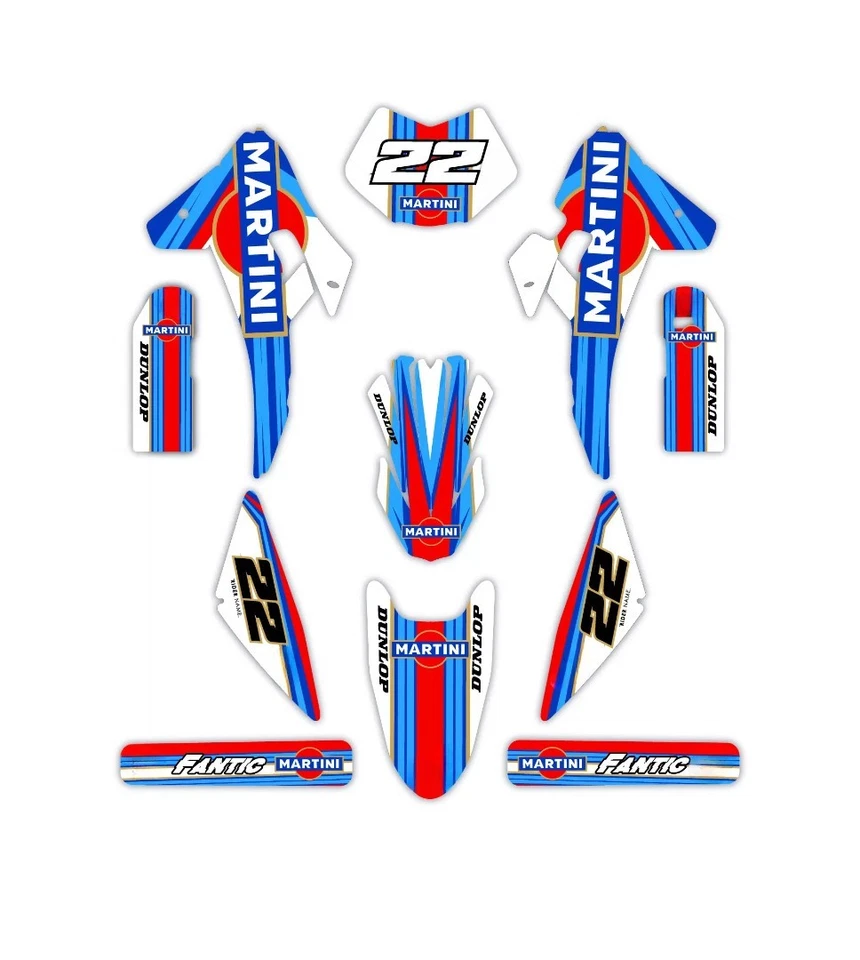 Kit Grafiche Per Fantic 50 125 in CRYSTAL/PVC PERSONALIZZATE con nome e numero - Imagen 1 de 1