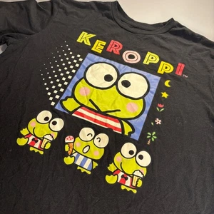 Camiseta Negra Keroppi by Sanrio 2022 Pequeña Dibujos Animados Rana Kawaii Personaje - Imagen 1 de 8