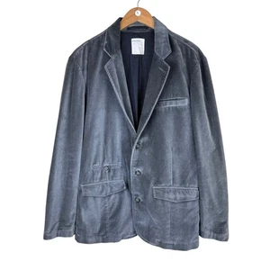 Veste blazer décontractée Life After Denim L velours gris 3 boutons business - Photo 1/5