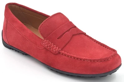 Mocasín Geox para hombre Kosmopolis Penny gamuza rojo oscuro Foto 1 de 4