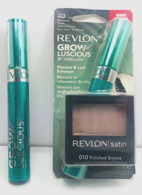 (2) Тушь для ресниц REVLON GROW LUSCIOUS 003 — почерневшая коричневая + БОНУСНЫЕ атласные тени для век - Изображение 1 из 4