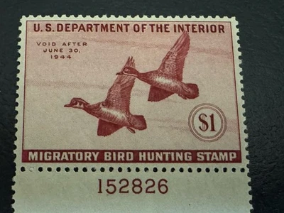 US RW10, $1 Federal Duck Stamp, Mint, OG, NH, XF-Superb! - Image 1 of 2