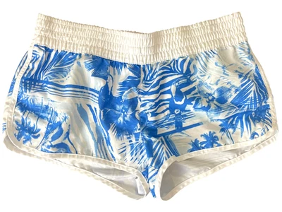 Pantalones Cortos Y2K OP Ocean Pacific Talla 7/9 30"W Botín Mini 2" Azul Estampado Tropical Foto 1 de 4