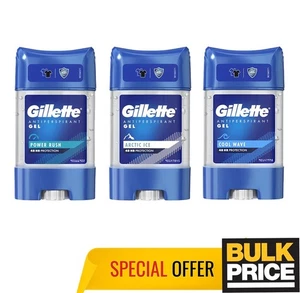 Gillette Deodorant Gel Mixed Scents 48H Fresh Sweat Odor Protection 70ml 3-Pack - Picture 1 of 6