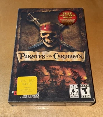 Piratas del Caribe - PC Tiene Boleto CIB Muy Bonita Forma Videojuego Coleccionar Foto 1 de 2
