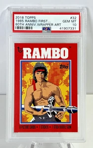 2018 Topps 80th Anniversary 1985 Rambo PSA 10 Gem Mint Pop 4 - Picture 1 of 7