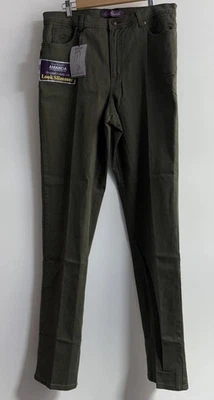 Nuevo Gloria Vanderbilt Amanda pierna cónica ultra alta verde oliva ajuste clásico Foto 1 de 4