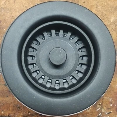 MOUNTAIN PLUMBING PRODUCTS Kitchen Drain Assembly with Strainer In Matte Lava Black. **New**Free Shipping**